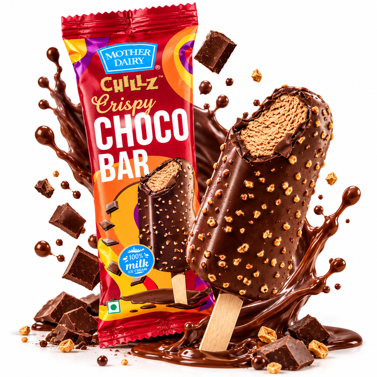 Mother Dairy Crispy Choco Bar - 40ml