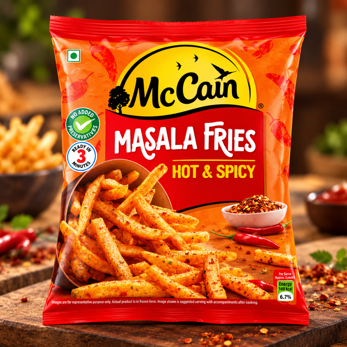 McCain Masala Fries Hot & Spicy - 420g