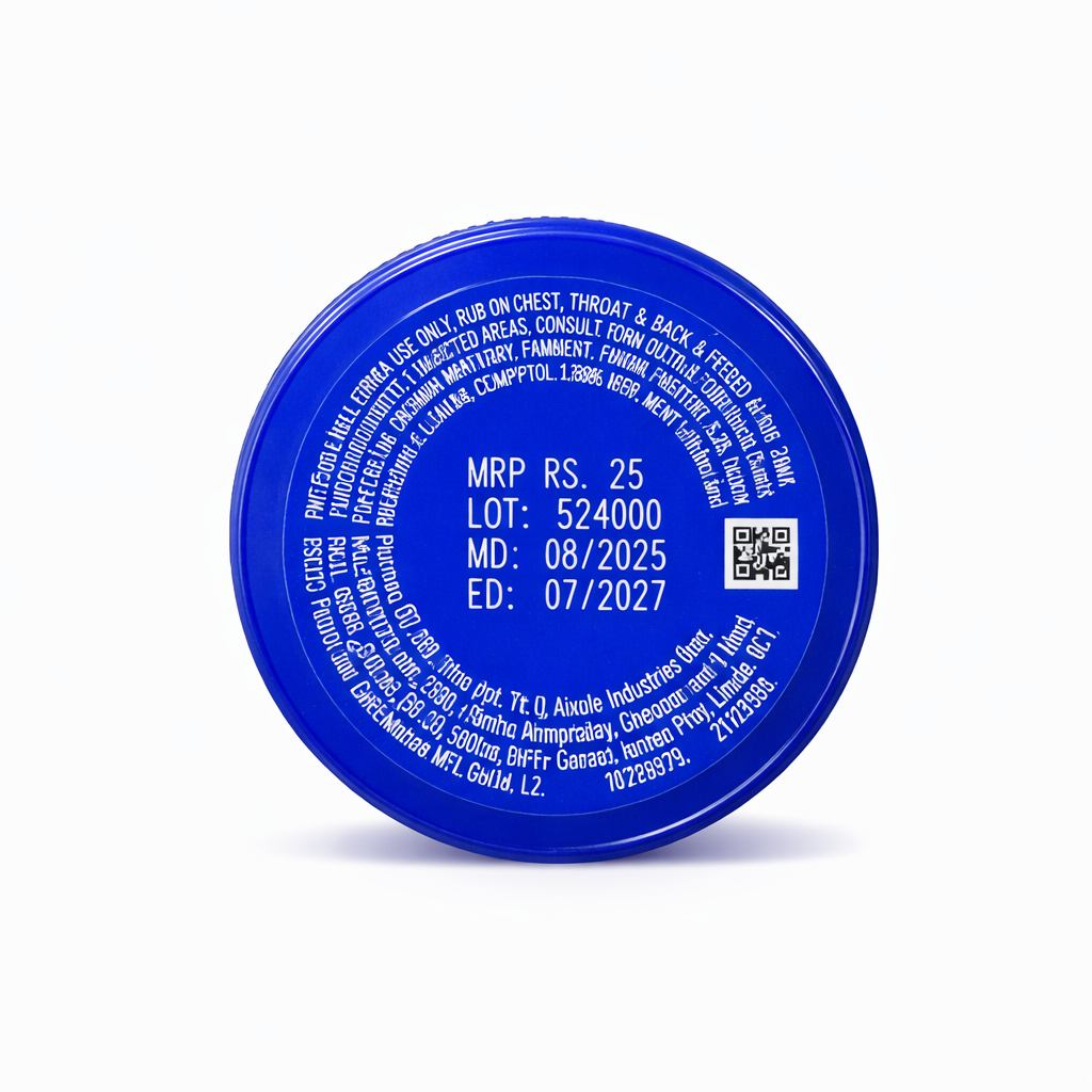 Vicks Vaporub Balm with Menthol, Camphor & Eucalyptus Oil - 5ml