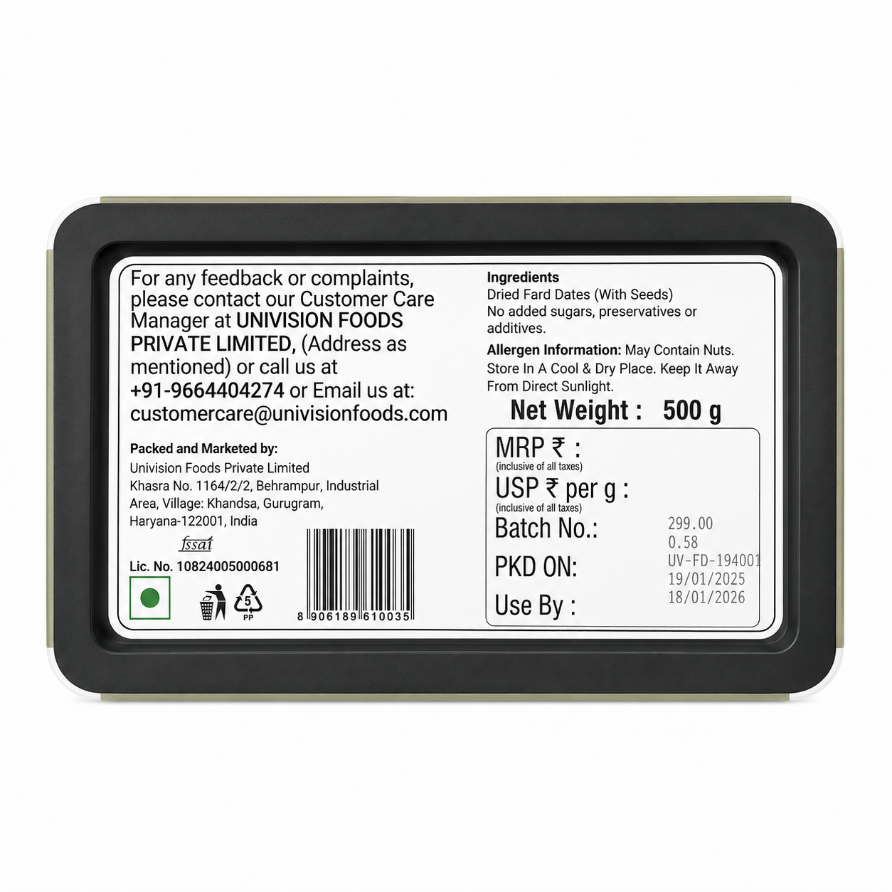 Nut n Berry Fard Dates - 500g