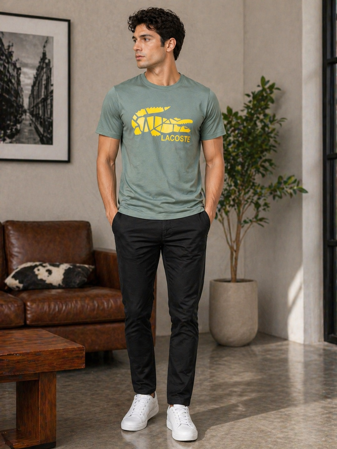 Lacoste Premium Cotton Round Neck T shirt