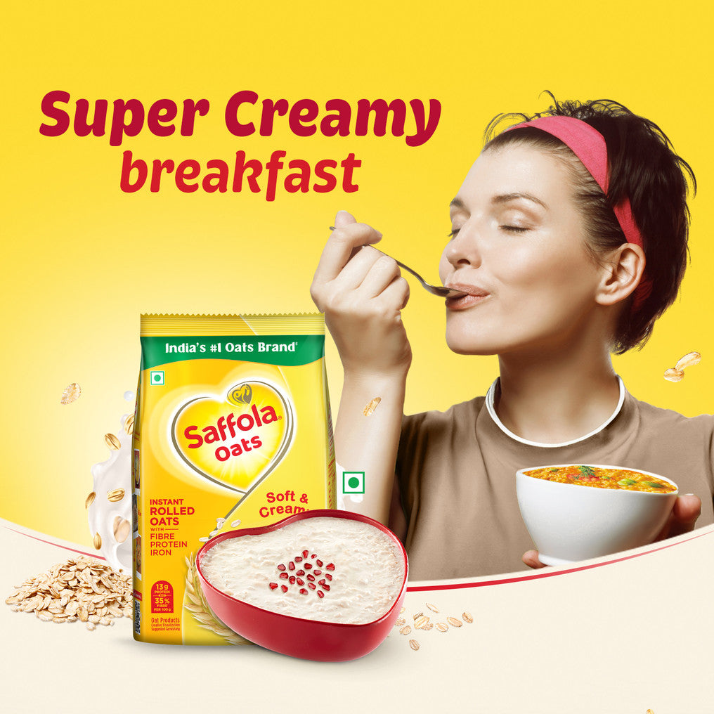 Instant Rolled Saffola Oats 1kg + 300g free