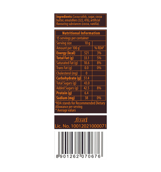 Amul Dark Chocolate Bar - 150g