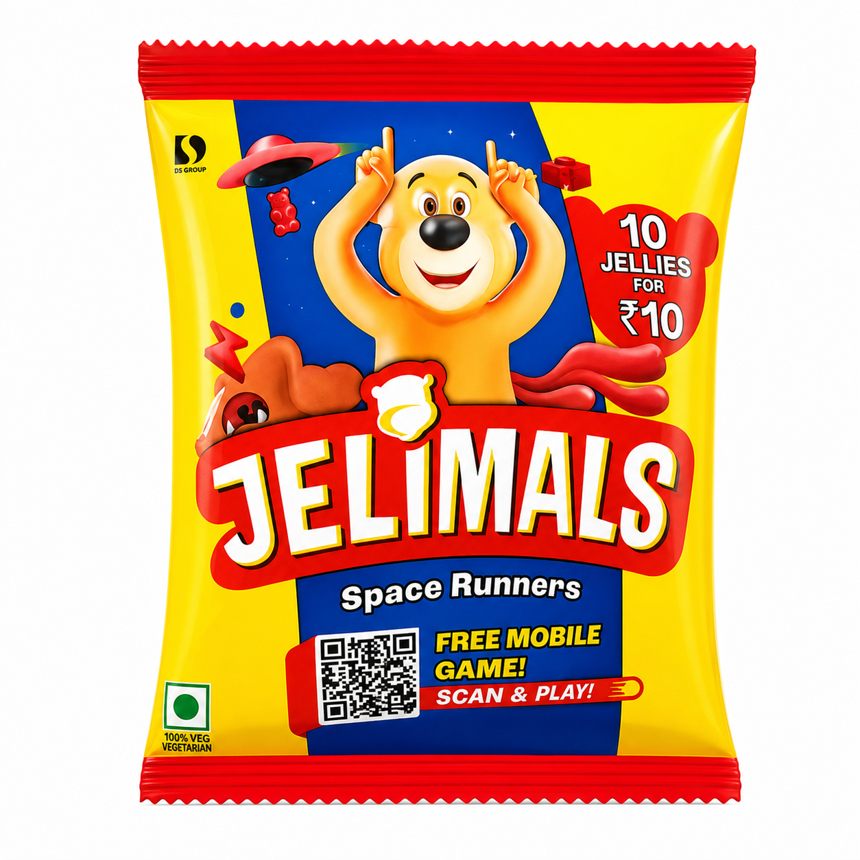 Candyman Jelimals Space Runners fruit-flavored jelly - 27g