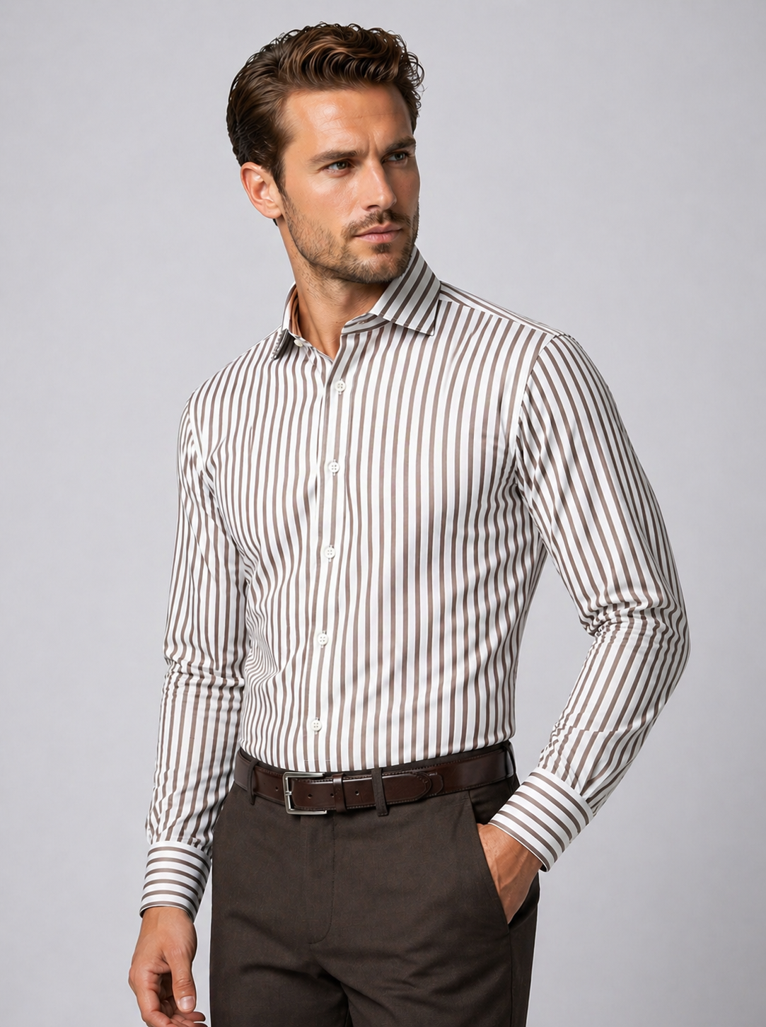 Louis Philippe Formal Strip Shirt