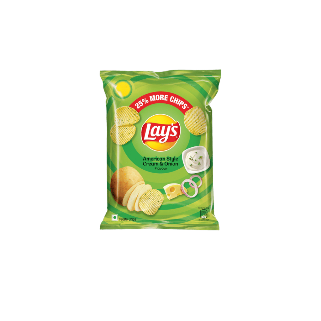 Lays Potato Chips, American Style Cream And Onion Flavour - 30.5g