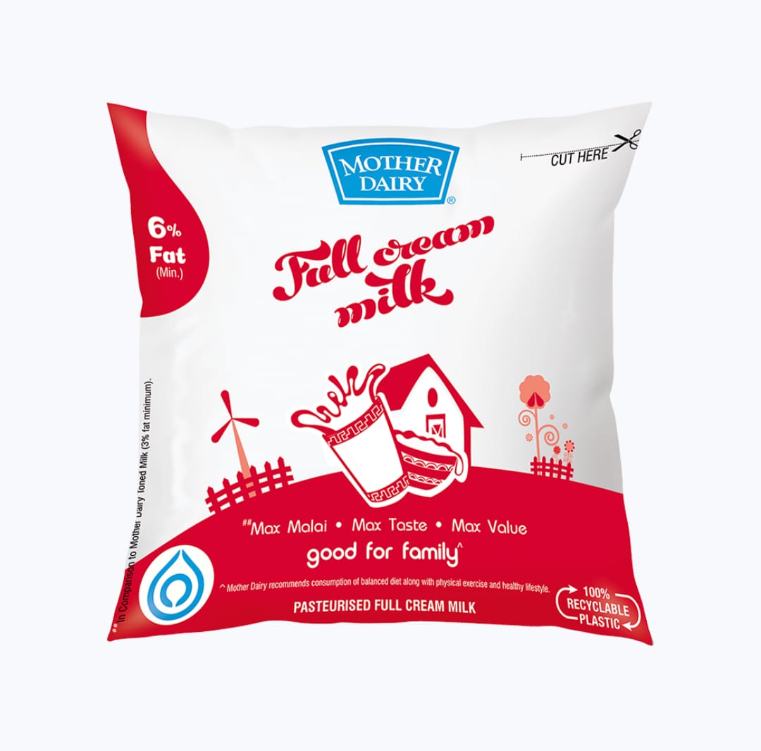 Mother Dairy Full Cream Milk - 500ml