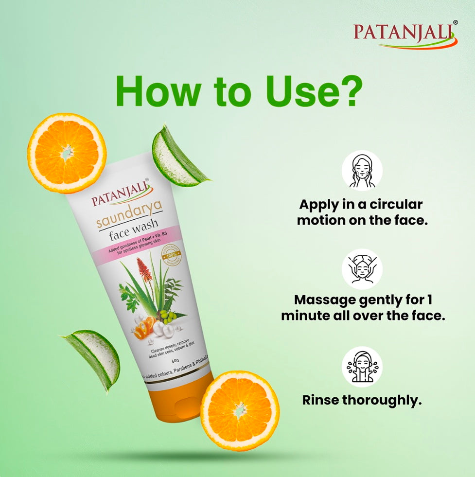 Patanjali Saundarya Face Wash (100g)