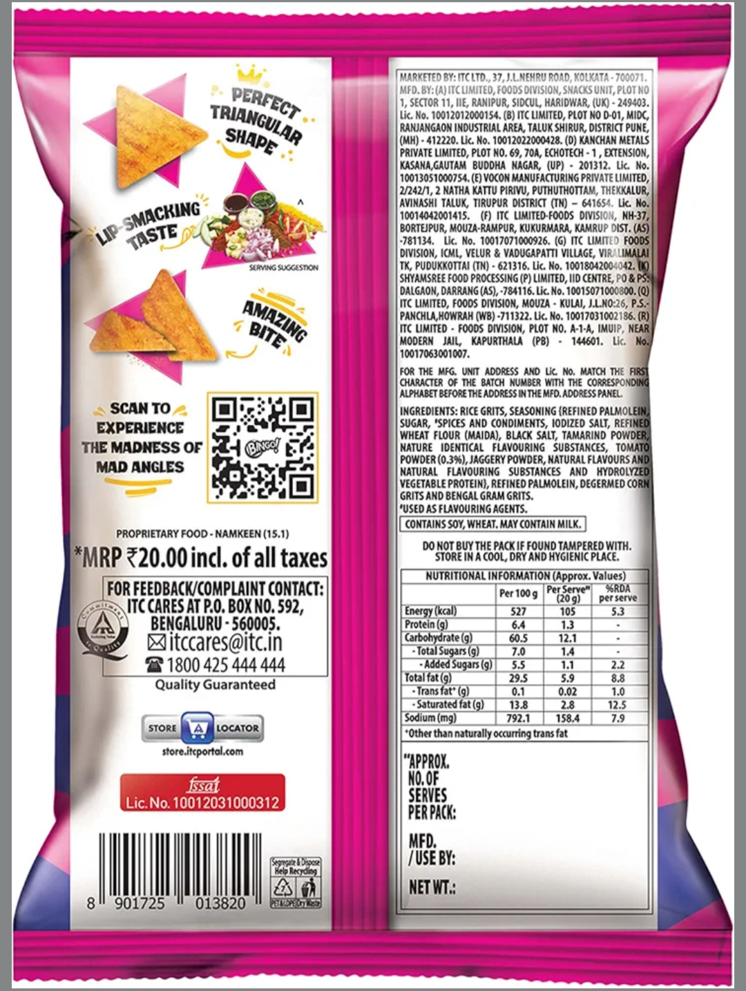 Bingo Mad Angels Chaat Masti - 64g