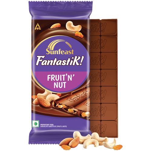Sunfeast FantastiK! Fruit 'N' Nut Chocolate Bar - 34g