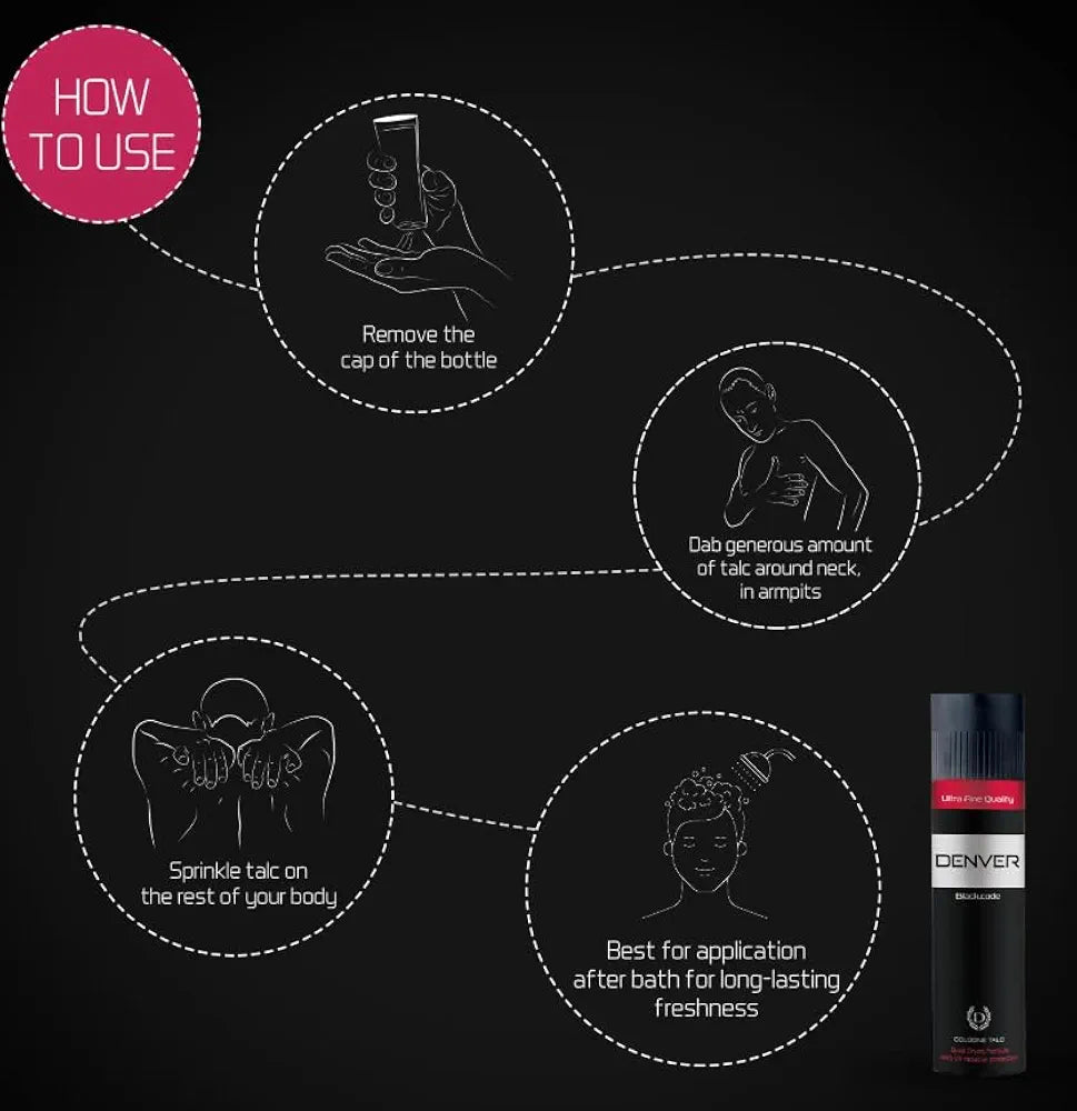 DENVER Black Code Cologne Talc - 50g
