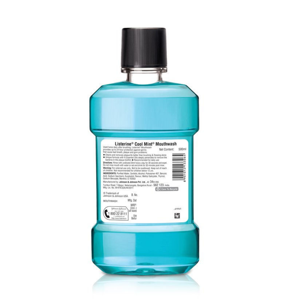 Listerine Cool Mint Mouthwash (500ml)