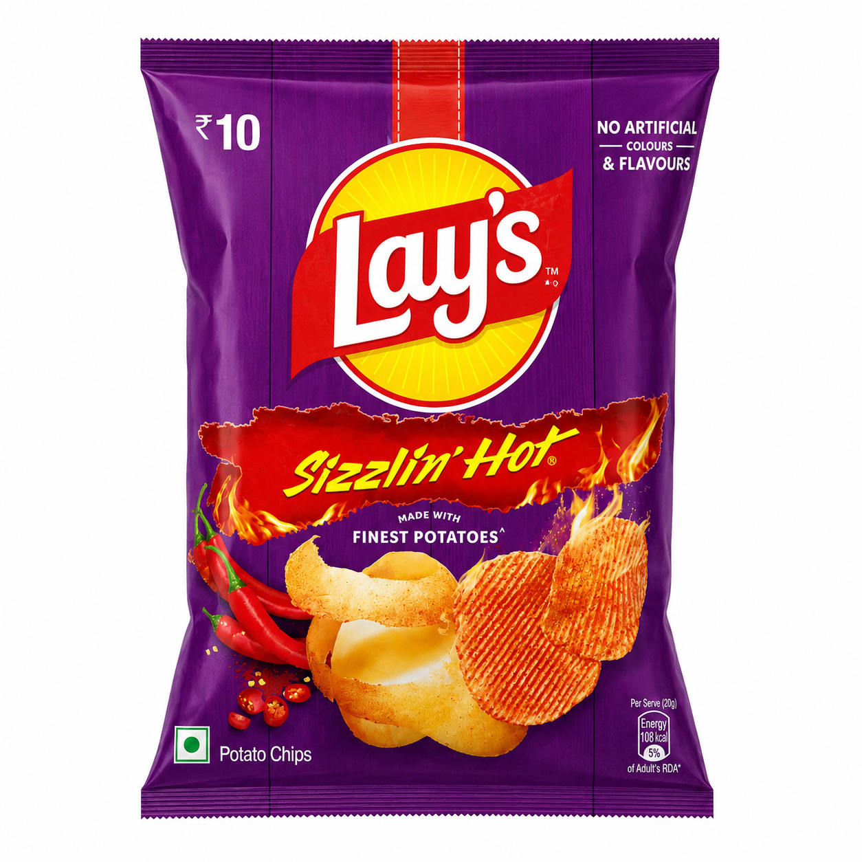 Lay's Sizzlin' Hot Potato Chips - 27g