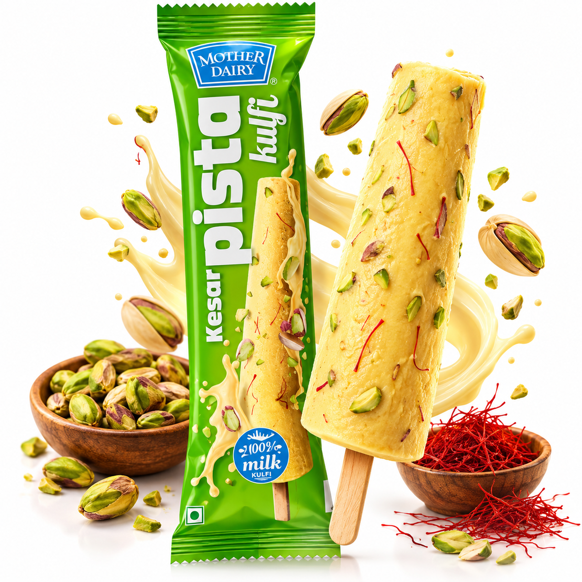 Kesar Pista Kulfi Mother Dairy - 60ml