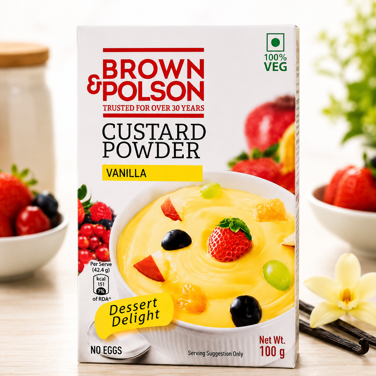 Brown & Polson Vanilla Custard Powder - 100g
