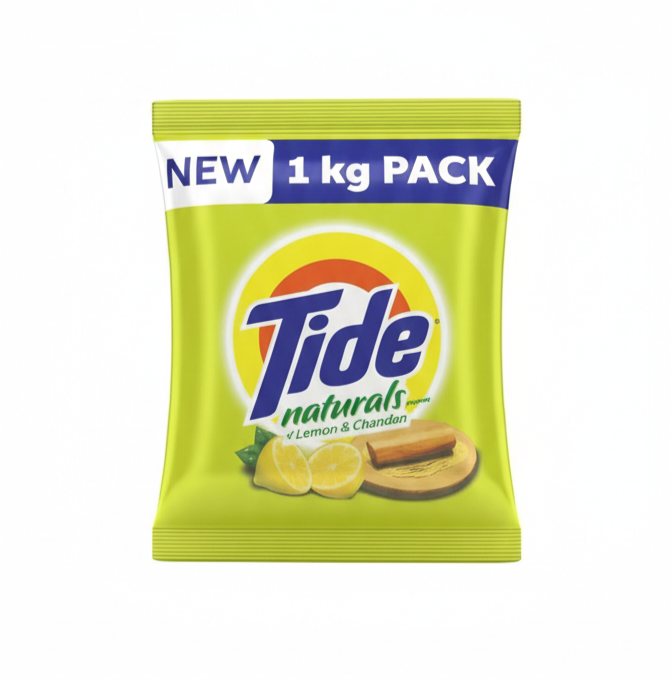 Tide Naturals Lemon and Chandan Detergent Powder - 1kg