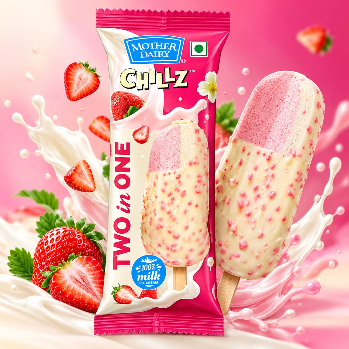 Two In One Chillz Mother Dairy Ice Cream - 75ml