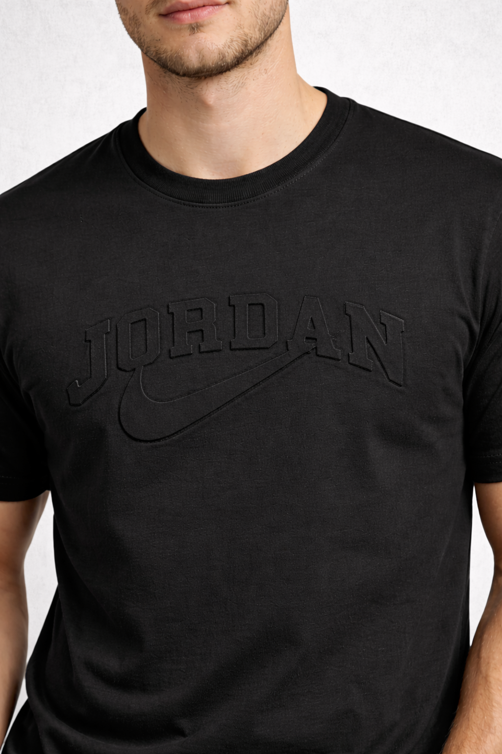 JORDAN Regular Fit Round Neck Cotton T-Shirt