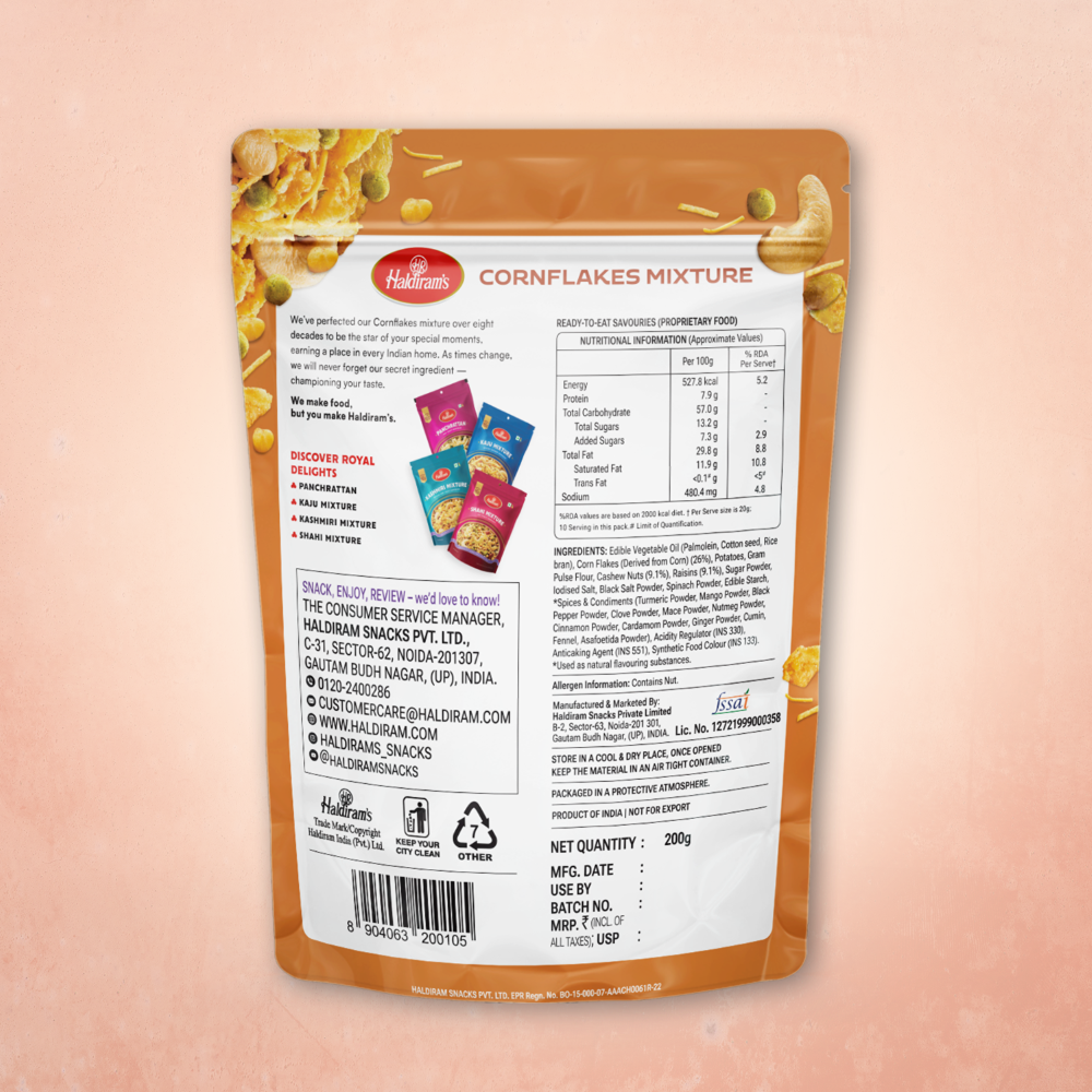 Haldiram's Cornflakes Mixture Namkeen - 400g