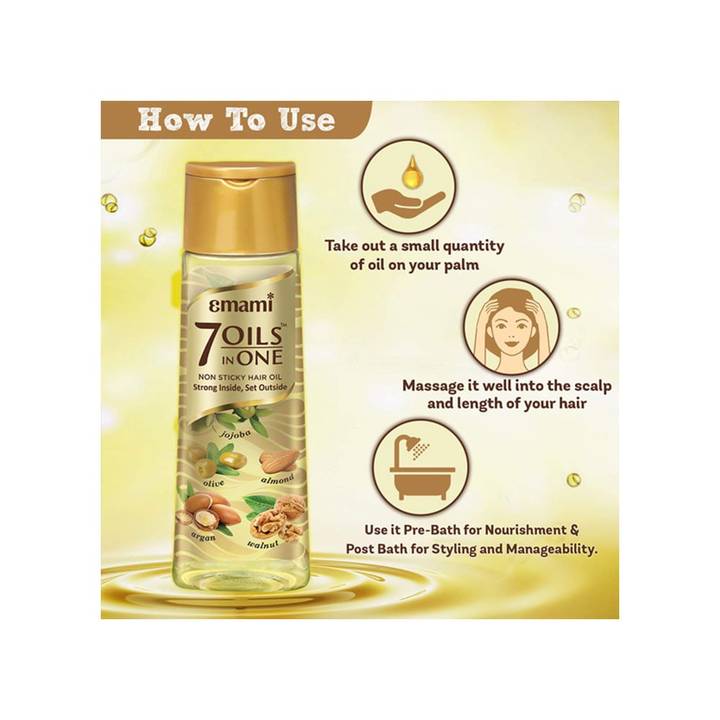 Emami 7 Oils In One Non Sticky Hair Oil - 100ml