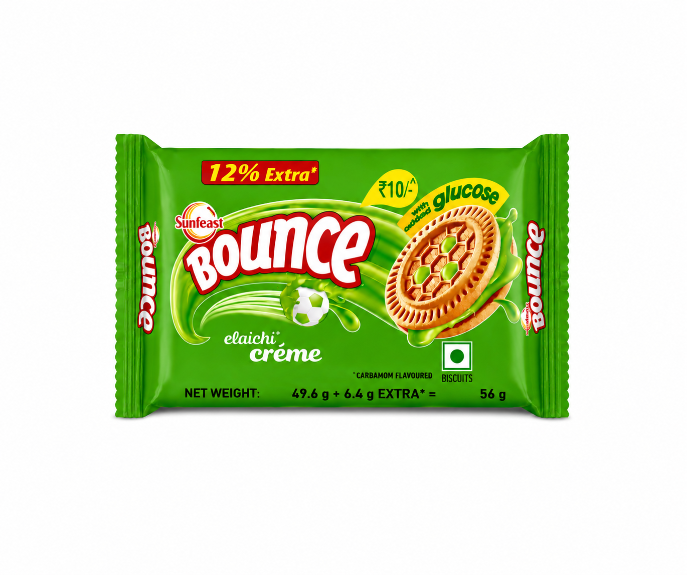 Sunfeast Bounce Elaichi Creme Biscuits - 56g