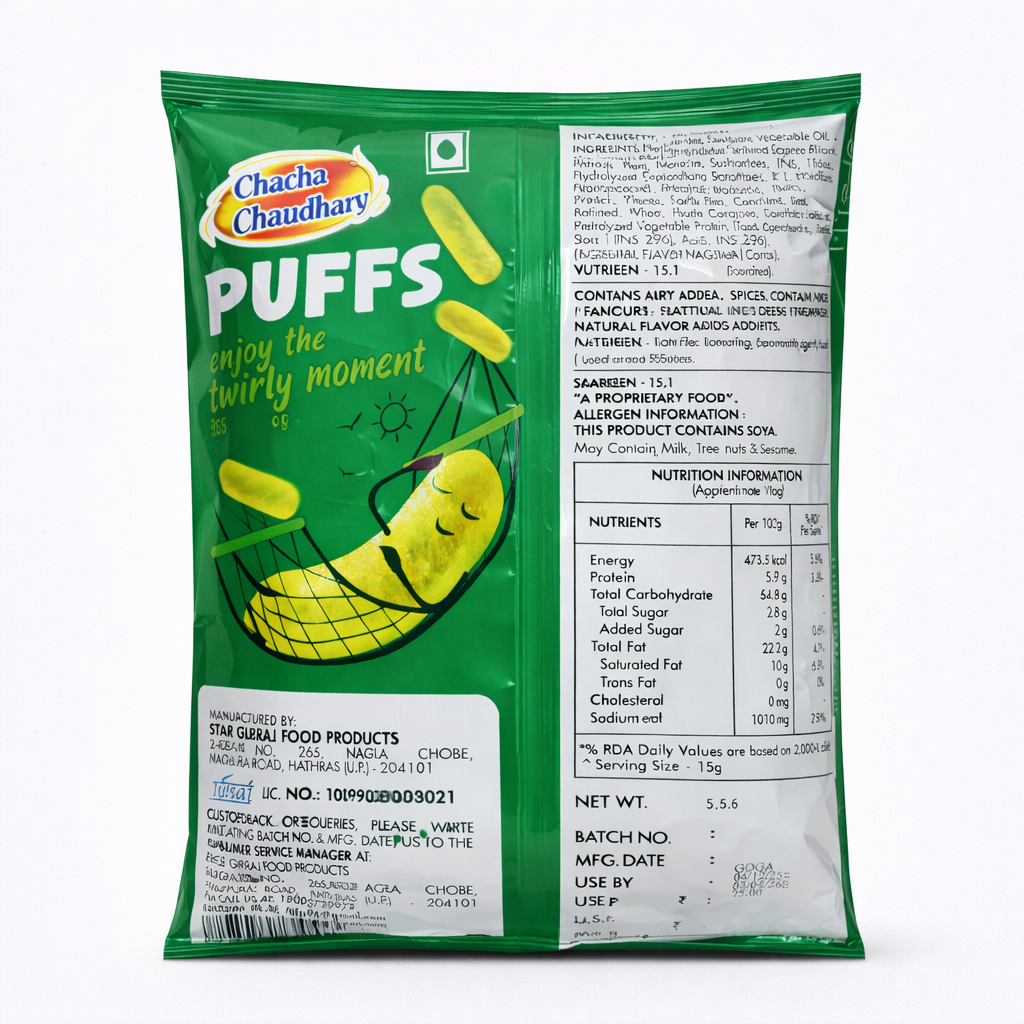 Chacha Chaudhary Pudina Puffs - 85g