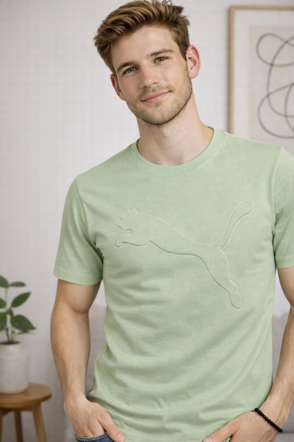 PUMA Regular Fit Round Neck Cotton T-Shirt