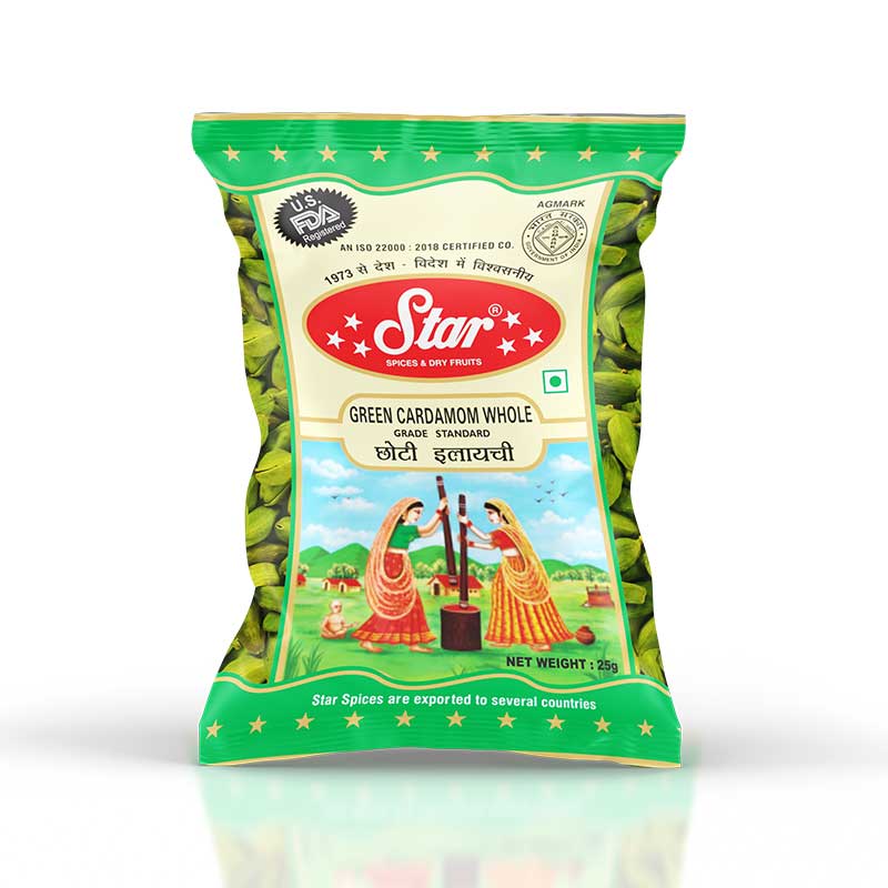 Green Cardamom Whole - 25g