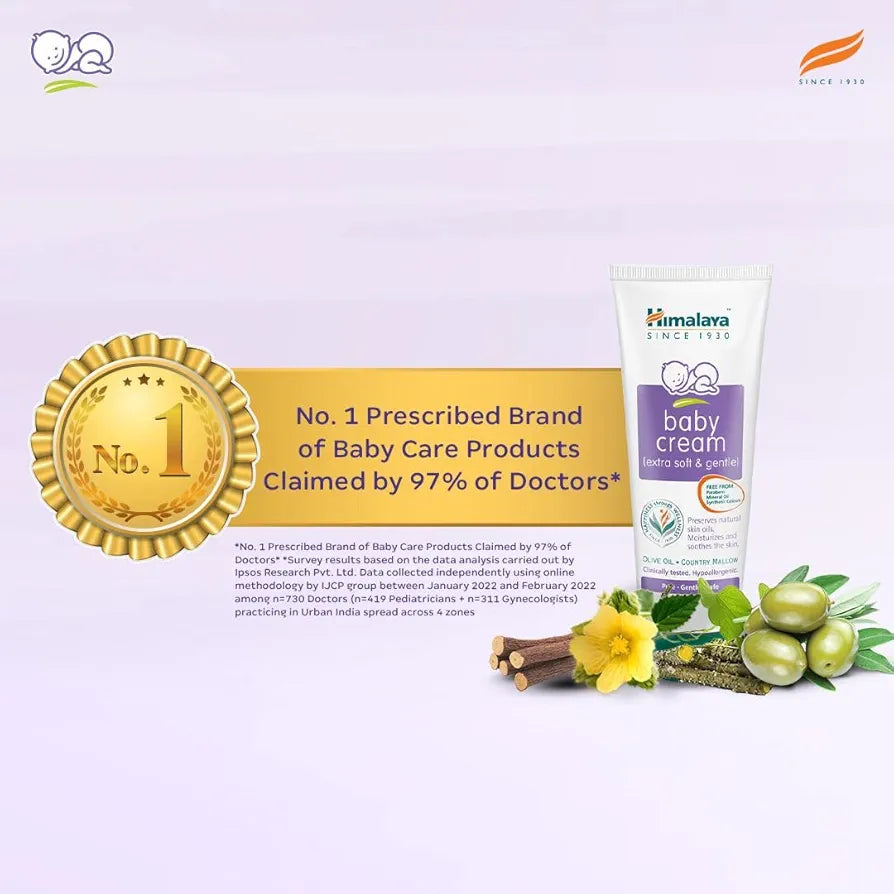 Himalaya Baby Cream, Face Moisturizer & Day Cream, For Dry Skin 50ml
