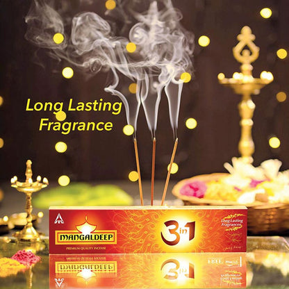 Mangaldeep Scent 3 in 1 Incense Sticks / Agarbatti - 14g
