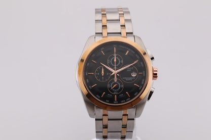 Tissot 1853 Black Dial with Rosegold Bezel (Two-Tone Strap)