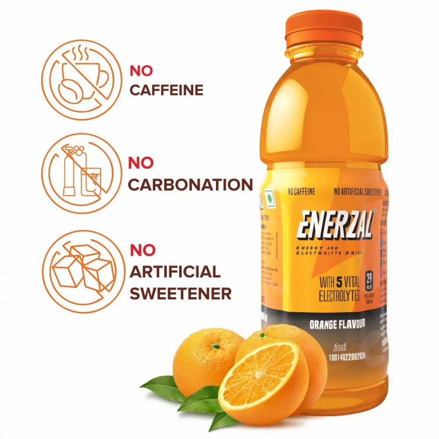 Enerzal Orange Flavour Energy Drink - 500ml