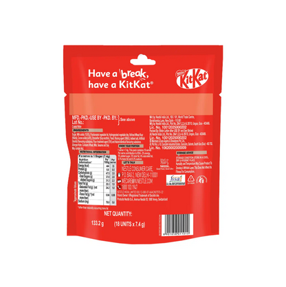 Nestle KitKat Minis | Choco Coated wafer bar - 132.2g (18 Units × 7.4g)