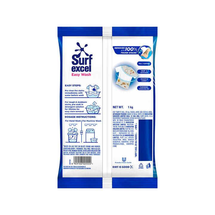 Surf Excel Easy Wash Detergent Powder (1 kg)