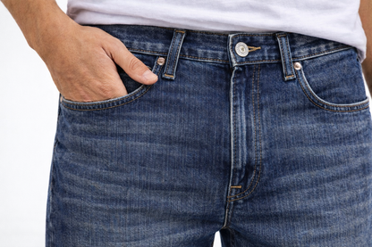 Levi's 555 Dark Blue Relaxed Straight Fit Mid Rise Jeans