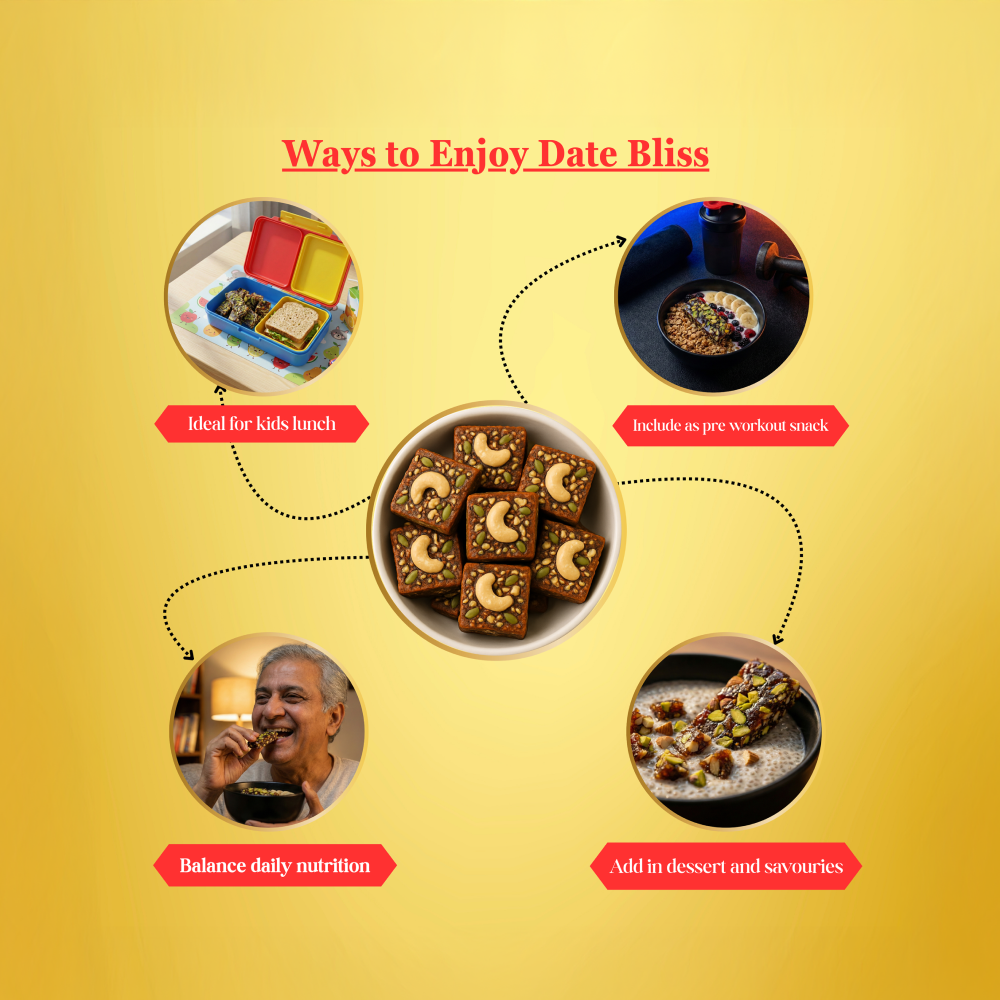 Tauffa Dates Bliss Indian Sweets (No Added Sugar) - 200g