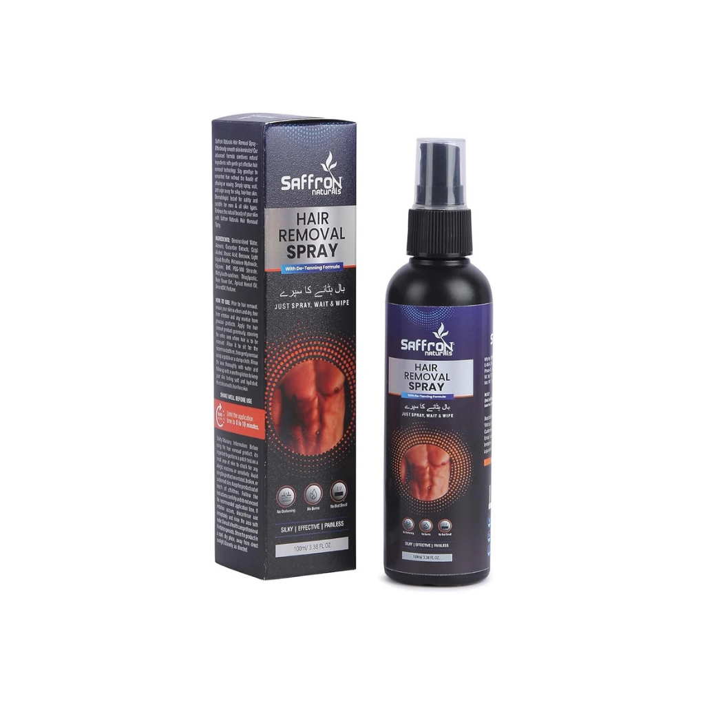 Saffron Naturals Men and Boys, Painless Body Hair Removal Spray - 100Ml