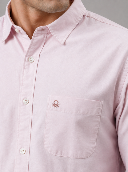 United Colors of Benetton Premium Cotton Semi Formal Shirt