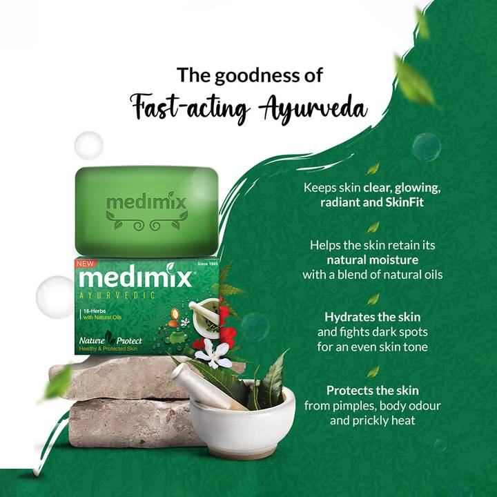 Medimix Ayurvedic Soap With 18 Herbs - 75g 4 Soap
