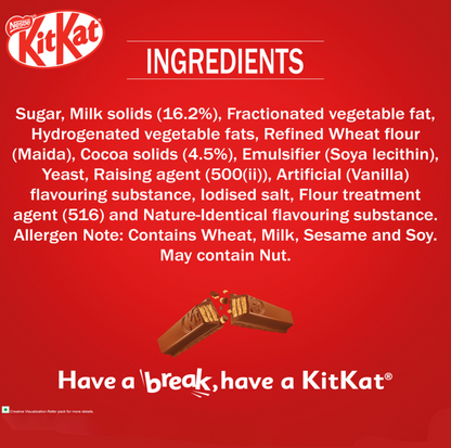 Nestle KitKat 4 fingers Choco Coated wafer War - 38.5 gram