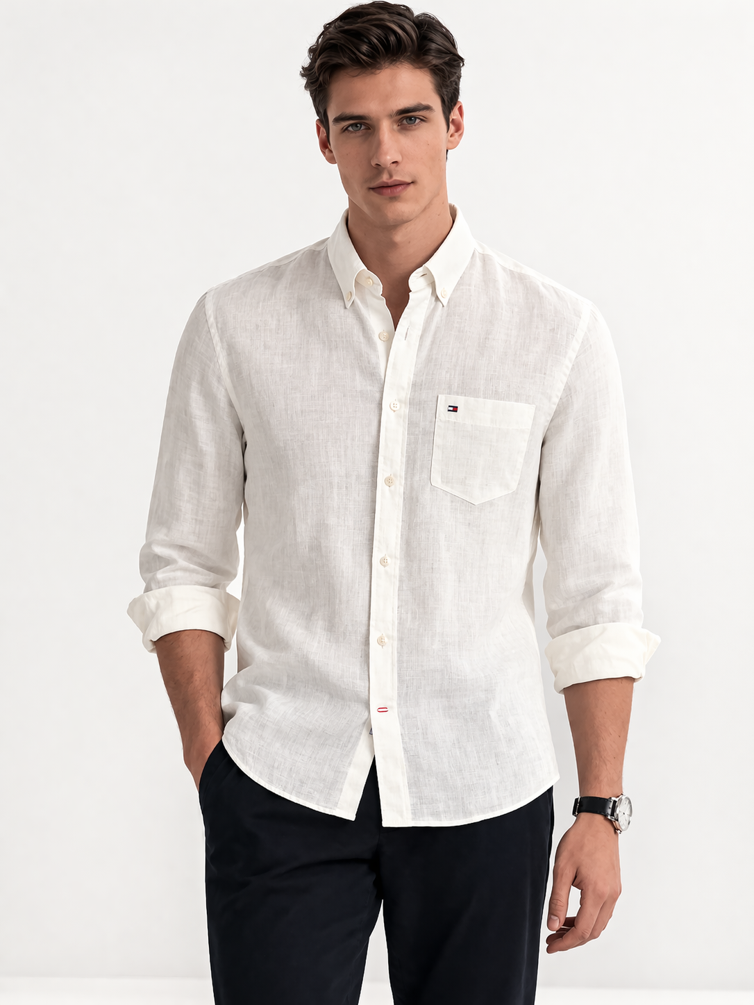 Tommy Hilfiger Off White Linen Shirt – Premium Summer Special