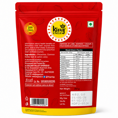 Californian Pistachios Roasted & Lightly   Salted  ( पिस्ता ) - 240g