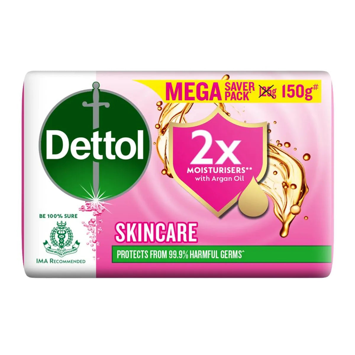 Dettol Skincare Soap - 150g×4 Pack