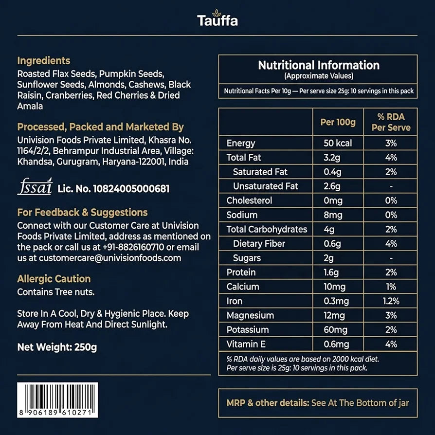 Tauffa Trail Mix - 250g
