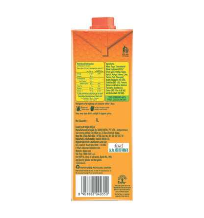 Dabur Real Fruit Power Mixed Fruit Juice - 1L