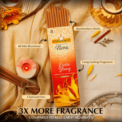 Mangaldeep Flora Bambooless Dhoop Sticks - 24 Sticks
