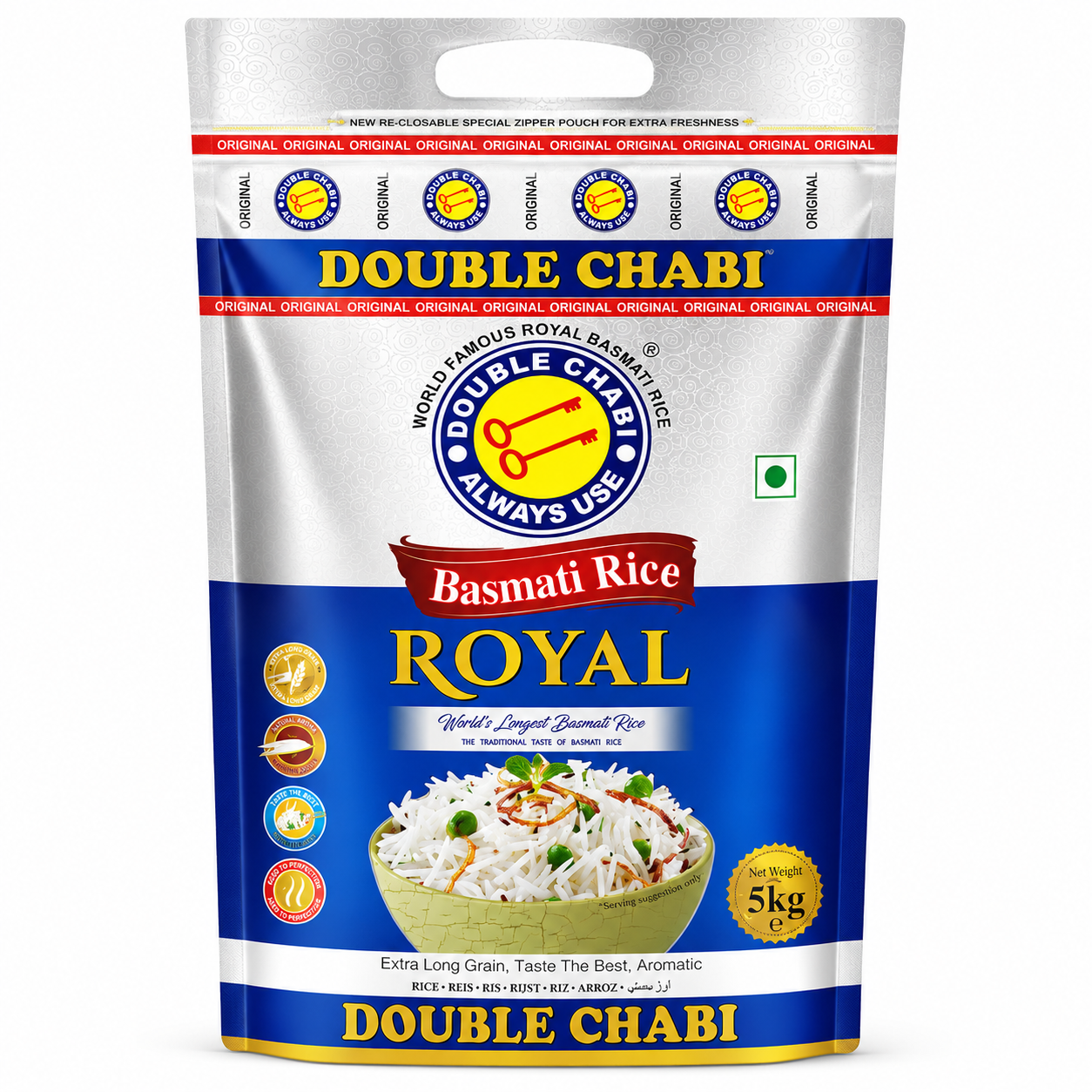 Double Chabi Royal Basmati Rice - 5kg