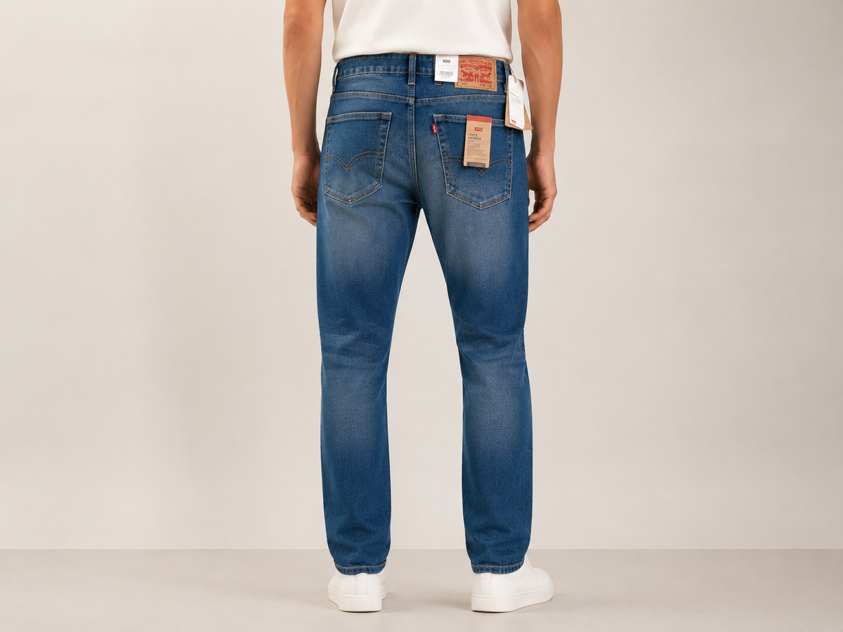 Levi's Mens 505 Mid Rise Straight Fit Cotton Stretch Blend Jeans