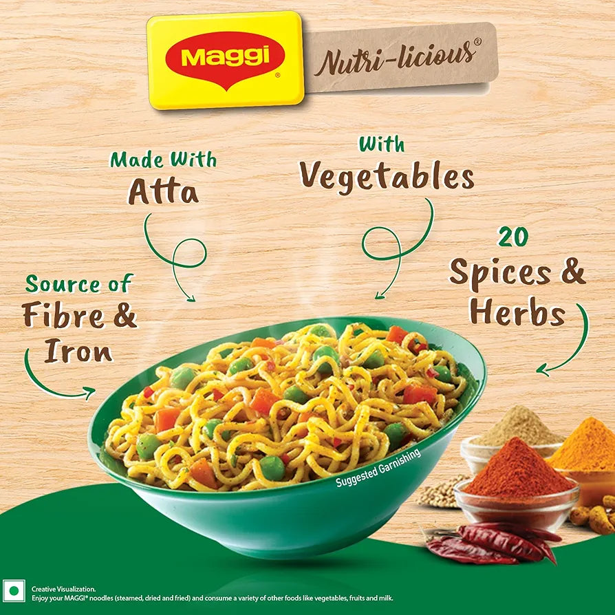 MAGGI Nutri-licious Masala Veg Atta Noodles - 51g