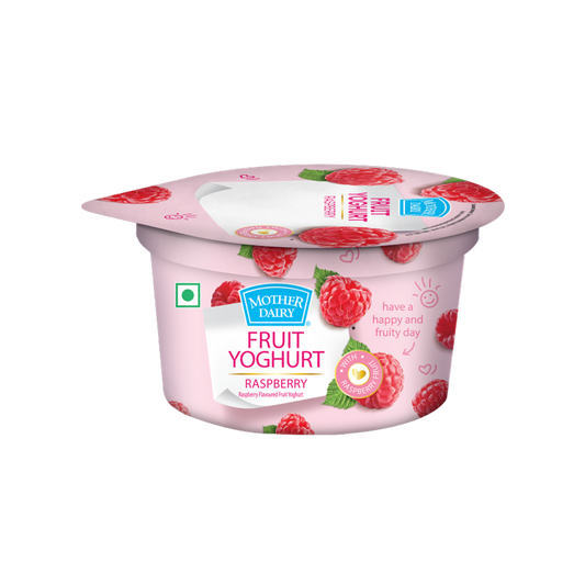 Mother Dairy Raspberry Flavoured Yogurt - 100g